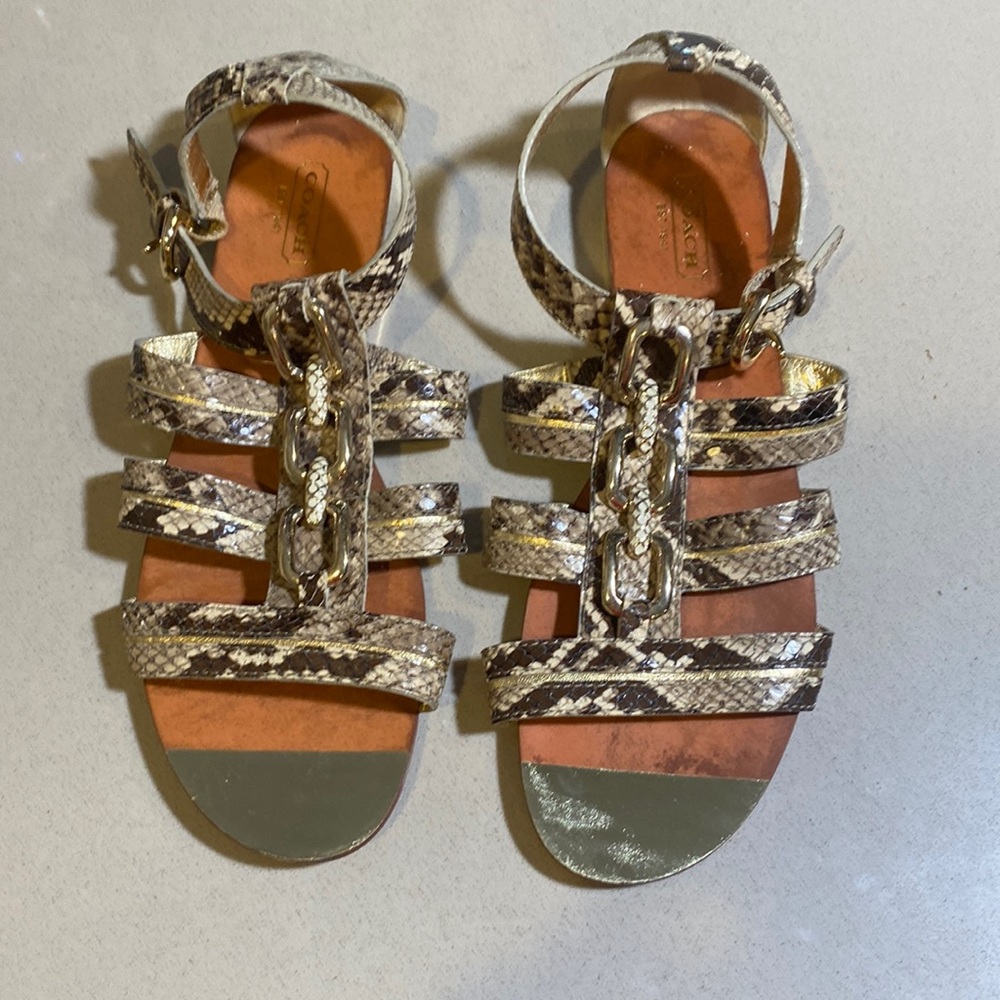COACH SNAKE SKIN SANDLES